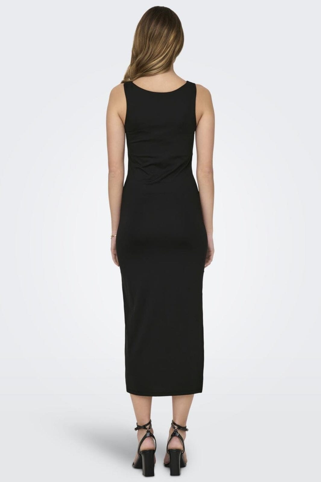 Only - Onlea S/L Long Slit Dress Now - 4423088 Black
