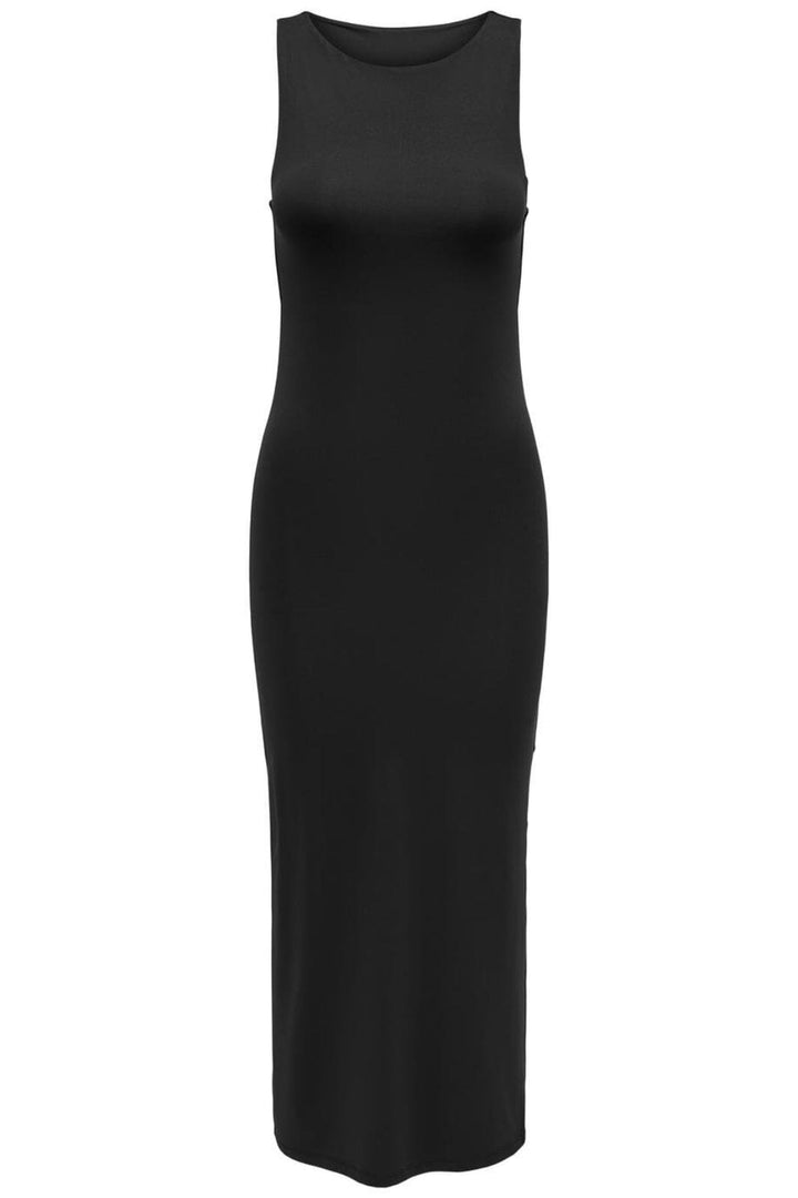 Only - Onlea S/L Long Slit Dress Now - 4423088 Black