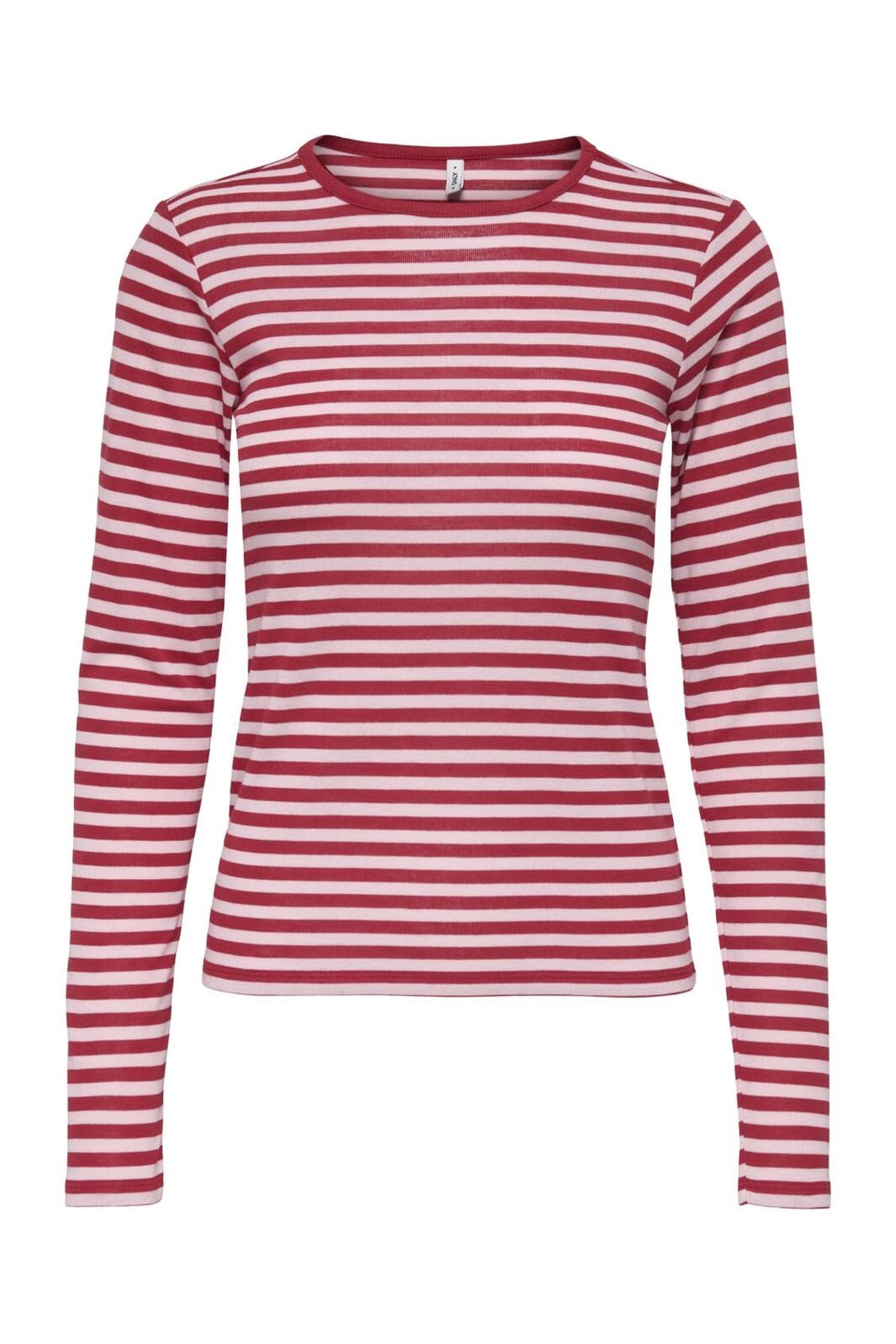 Only - Onlelli L/S Rib Top - 5024637 Salsa Parfait Pink