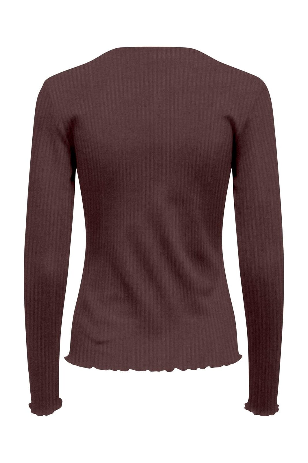 Only - Onlemma L/S Rib Basic Top - 4963370 Decadent Chocolate