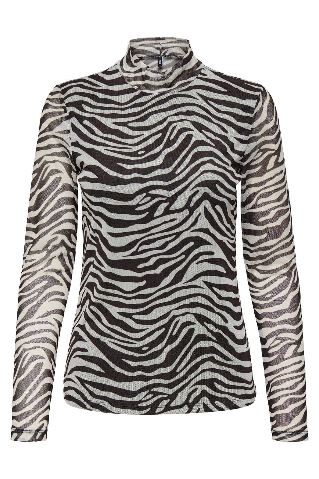 Only - Onlerica Life Mesh L/S Top - 4903748 Demitasse Zebra