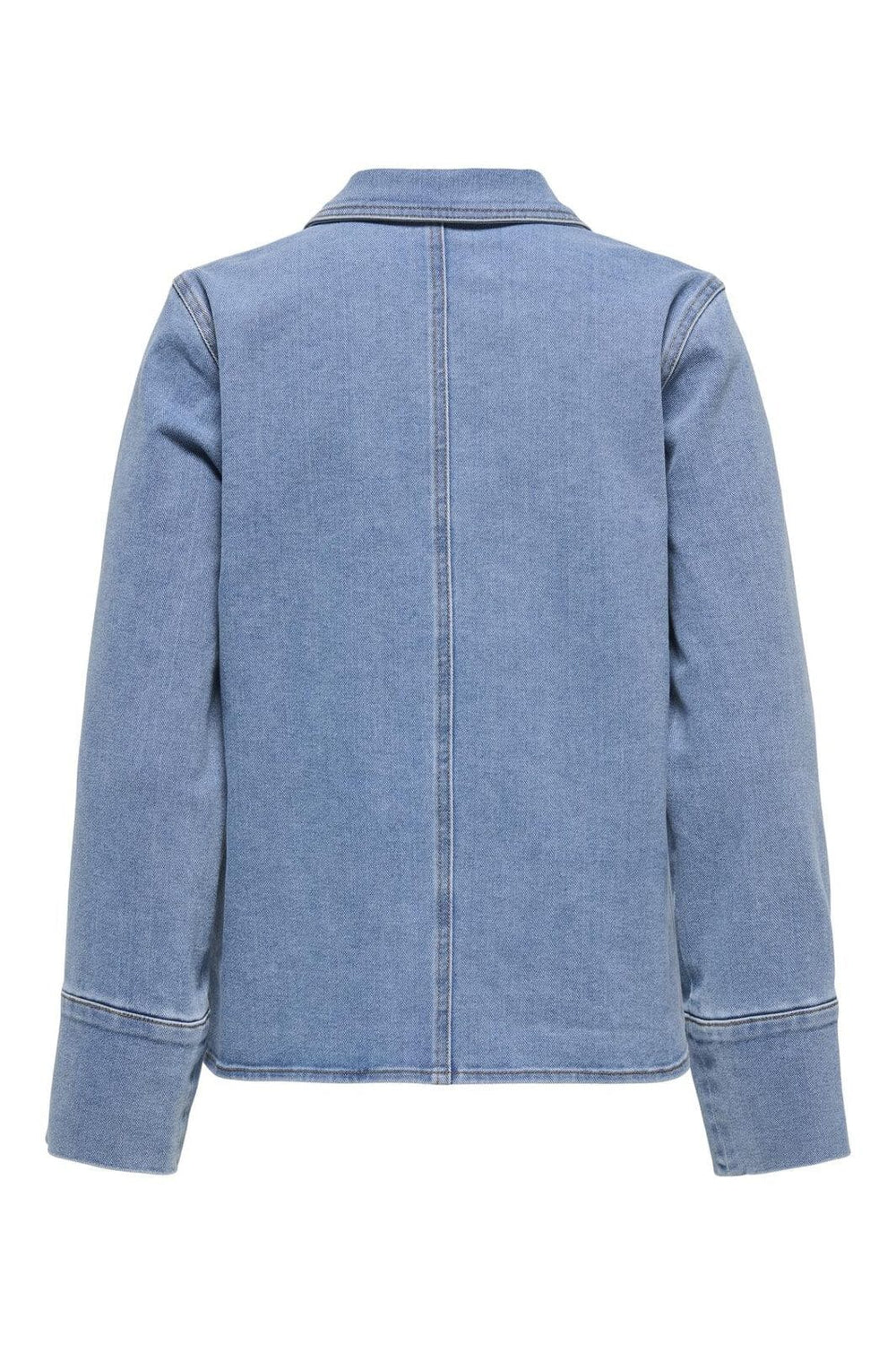 Only - Onlfrida Ls Zip Shirt Gua - 4879773 Light Medium Blue Denim