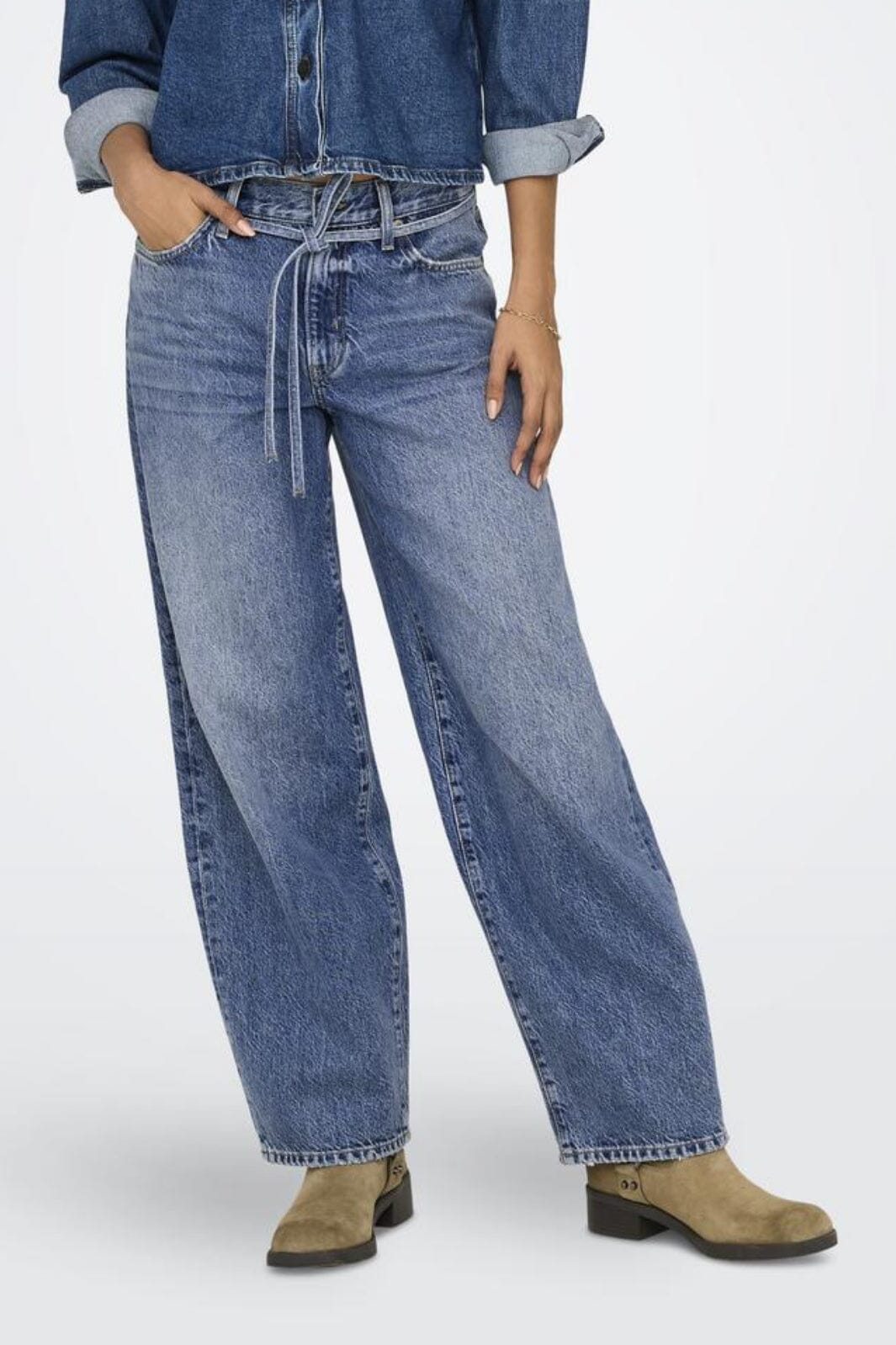 Only - Onlgianna Balloon Jeans Dot - 4526764 Medium Blue Denim Jeans