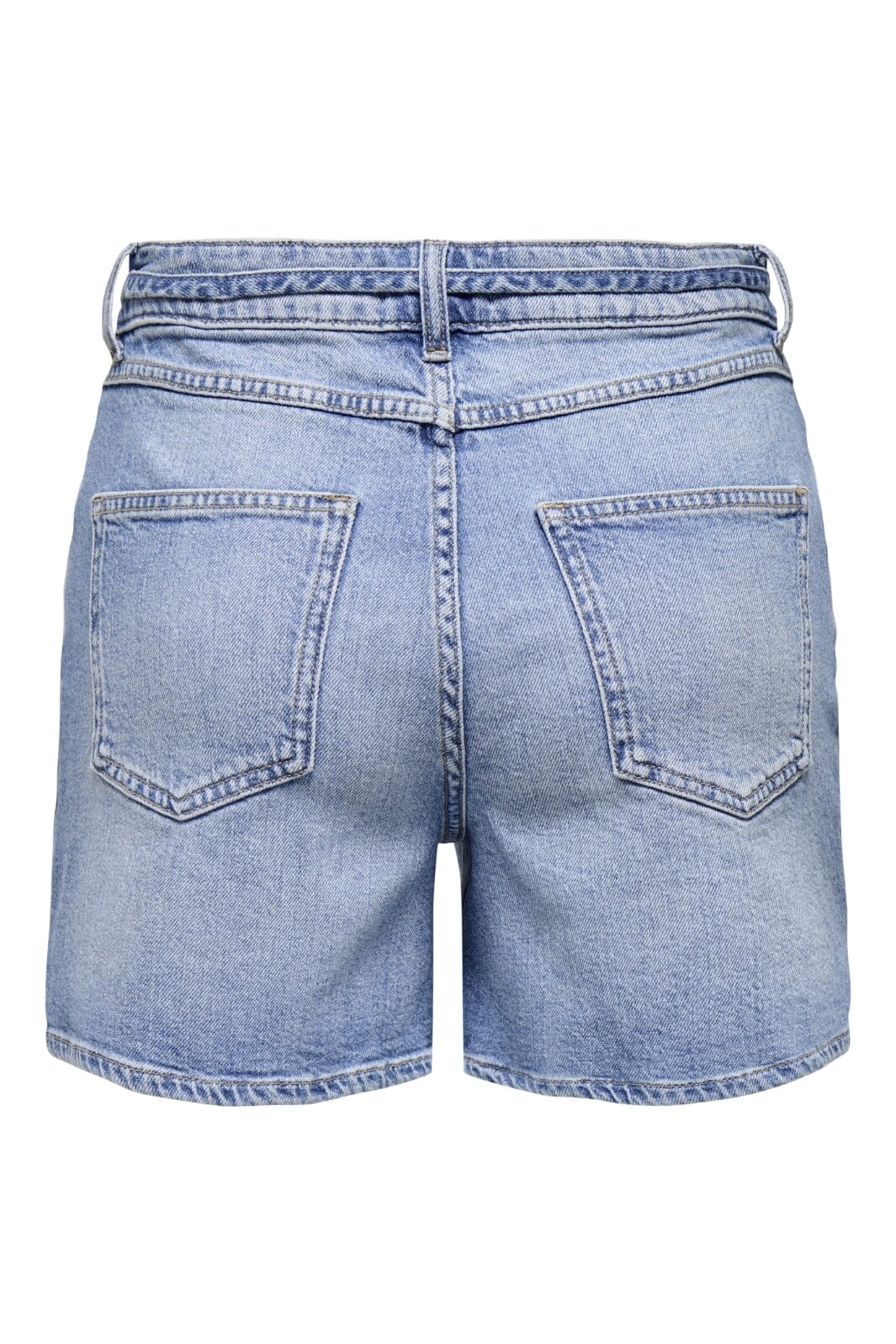 Only - Onlgianna Belted Shorts Azg - 4888972 Light Blue Denim