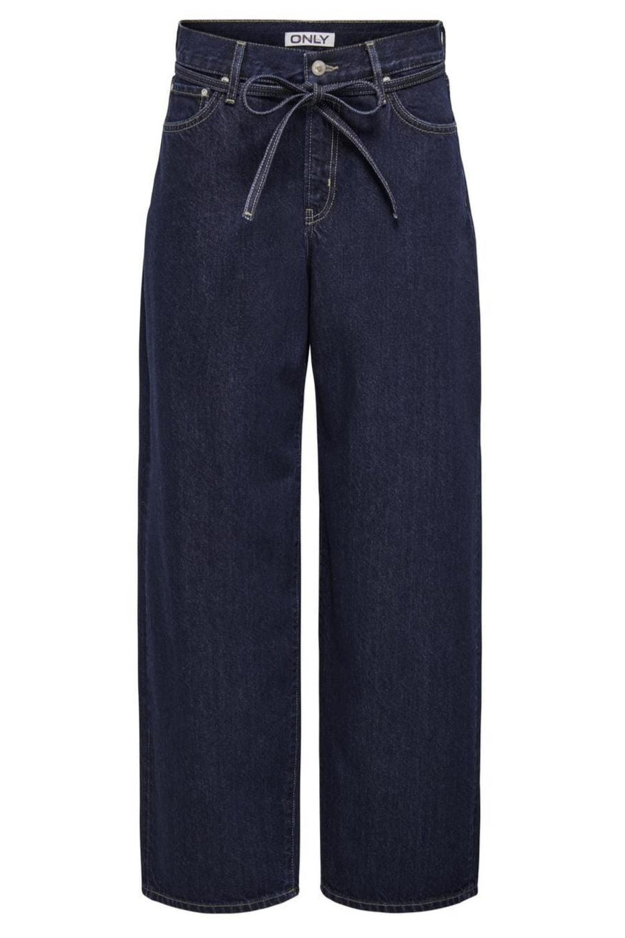 Only - Onlgianna Straight Dot630 - 4889930 Dark Blue Denim Rinse