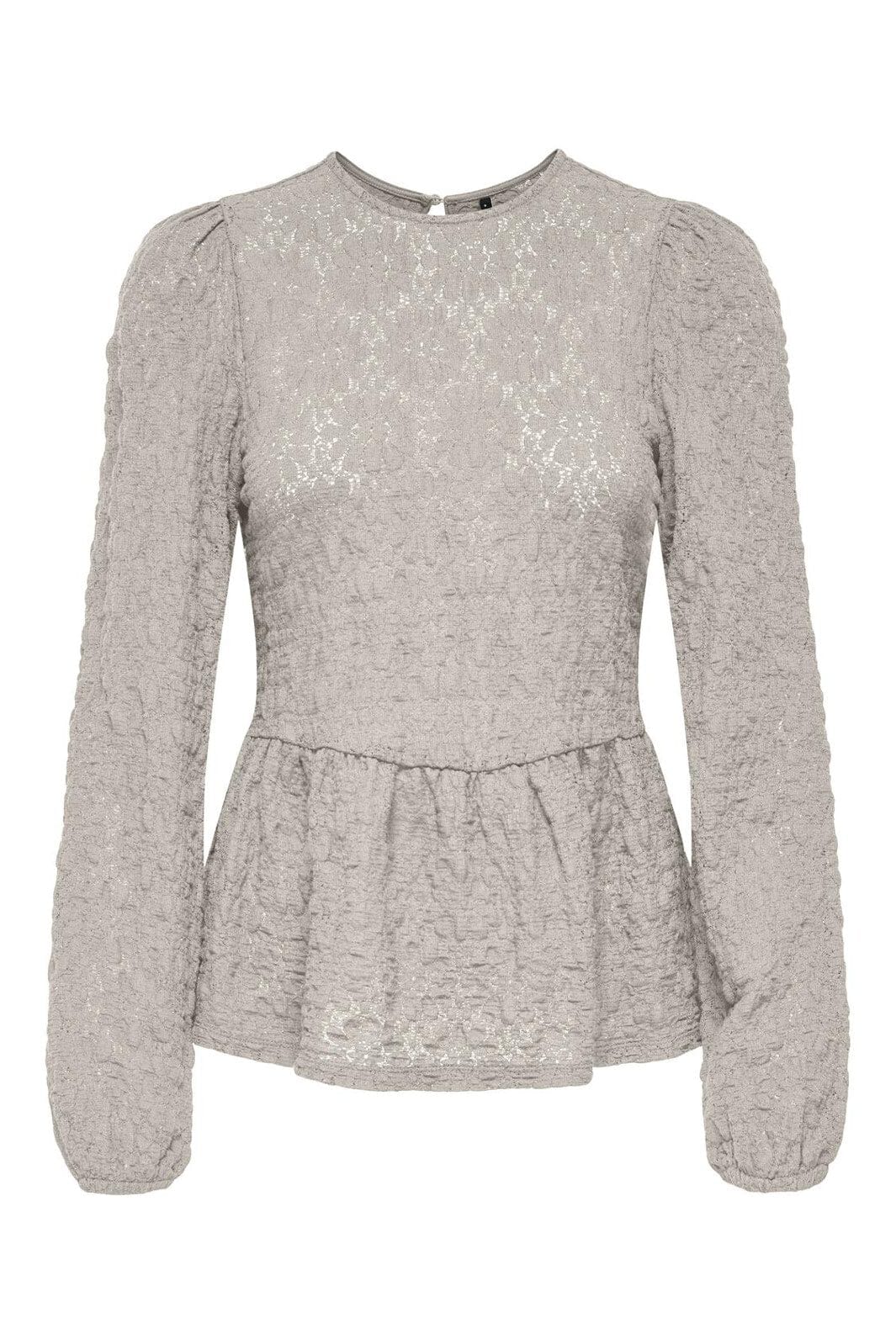 Only - Onlgiavanna L/S Peplum Top - 4957162 Pumice Stone
