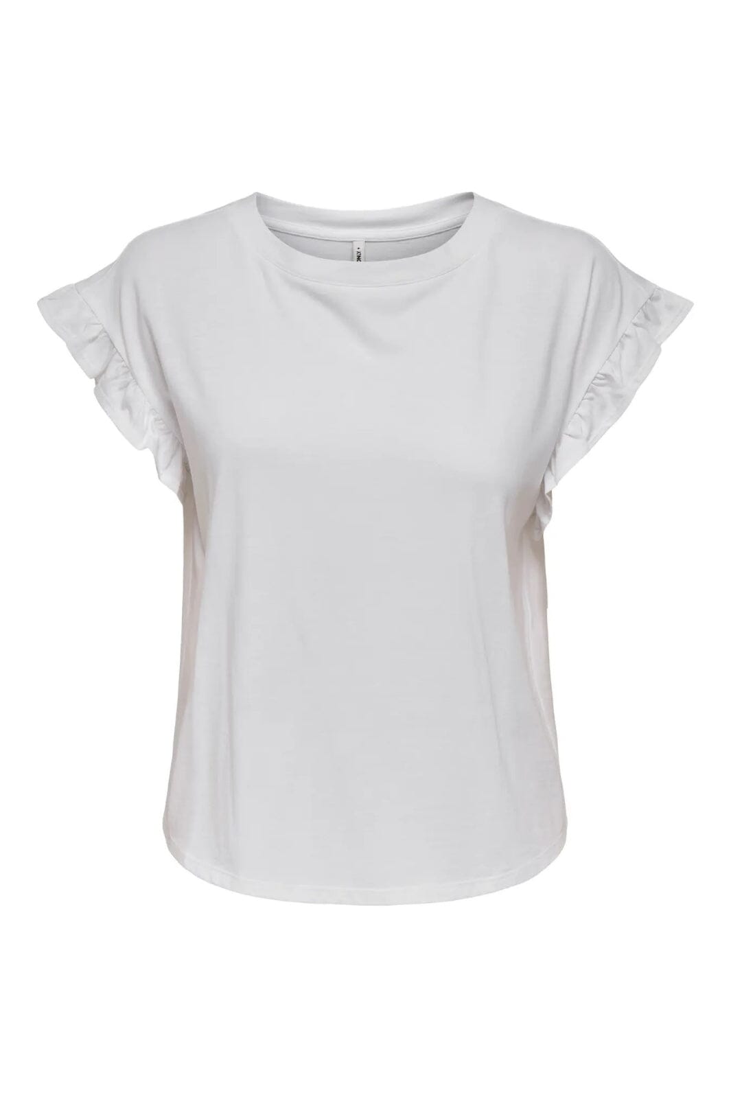 Only - Onlgrape S/S Frill O-Neck Top - 4740064 Bright White