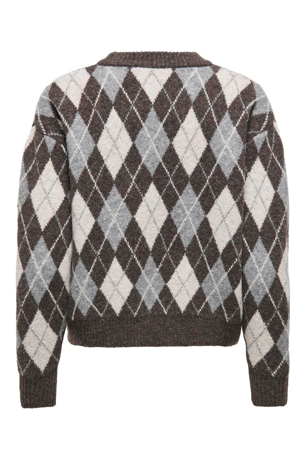 Only - Onlharly Life Ls O-Neck Pullover Knt - 4971828 Coffee Bean Soft Chambray/Birch