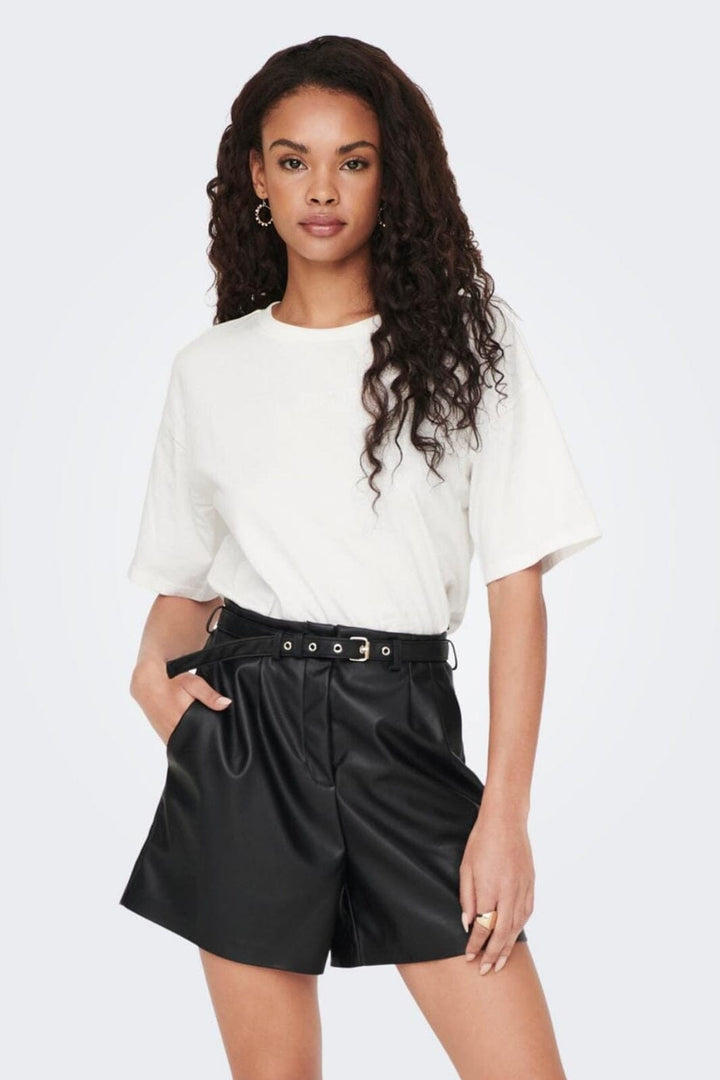 Only - Onlheidi Faux Leather Shorts Otw - 4158076 Black