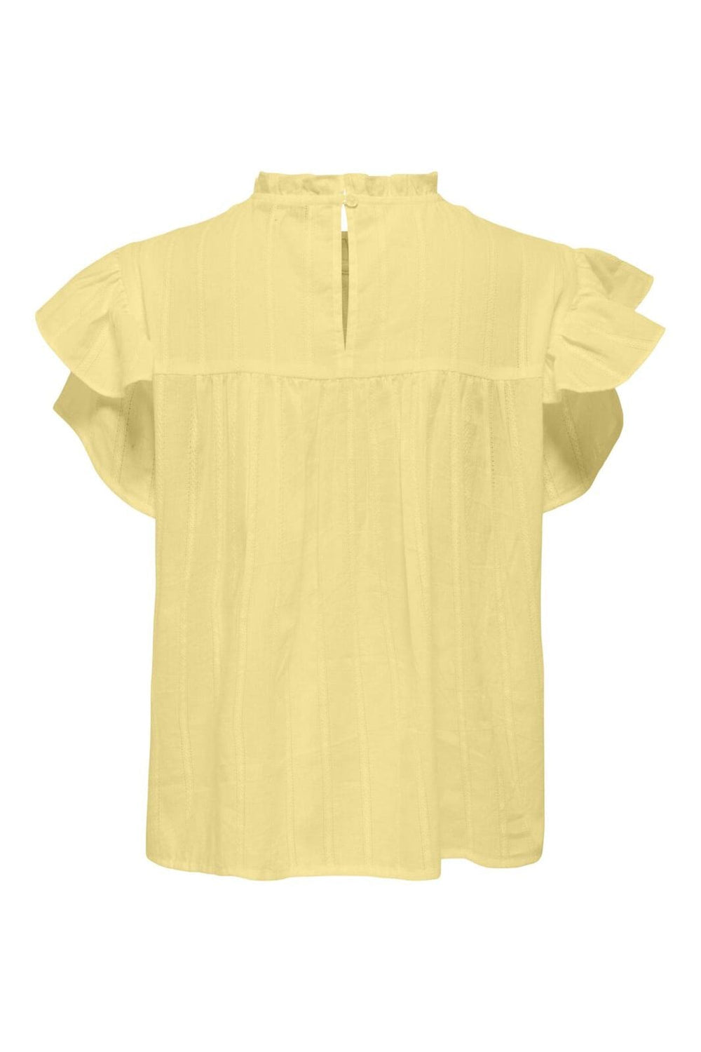 Only - Onlheike S/L Frill O-Neck Top - 4941465 Lemon Meringue