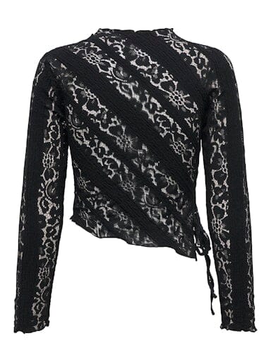 Only - Onlirene L/S Mockneck Top - 4915855 Black Toppe