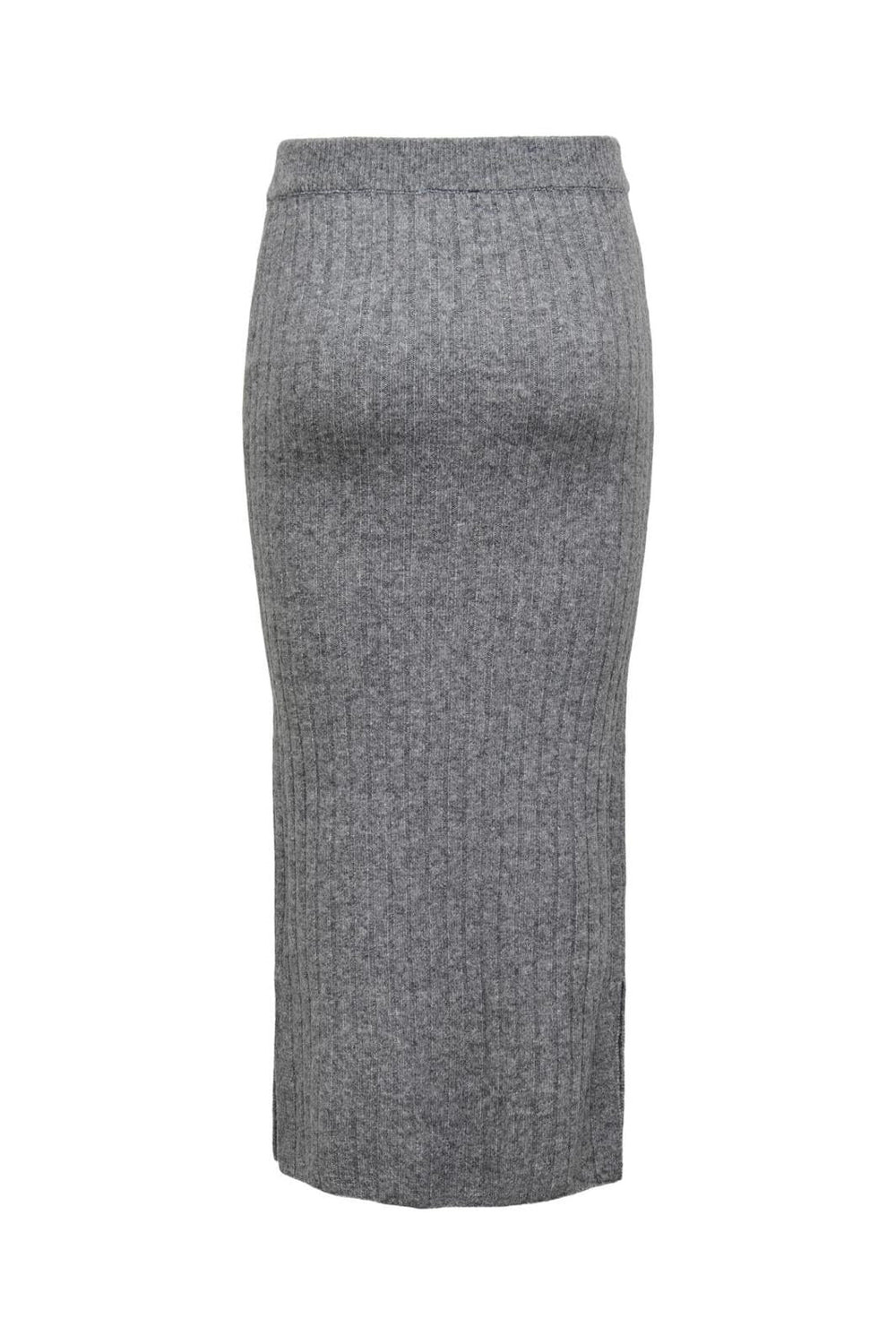 Only - Onljeanett Life Rib Long Skirt Cc Knt - 4774521 Medium Grey Melange
