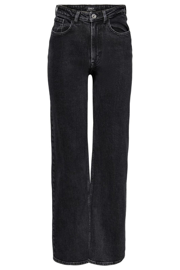 Only - Onljuicy Wide Leg Rea244 - 3860807 Black Denim Nas244 Jeans