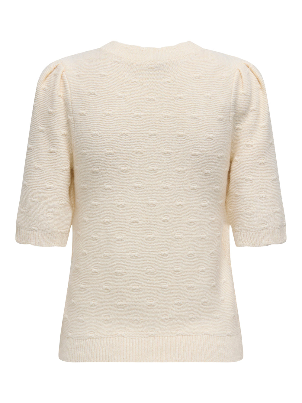 Only - Onlkatia Ss Structure O-Neck Cc Knt - 4779544 Whitecap Gray Melange