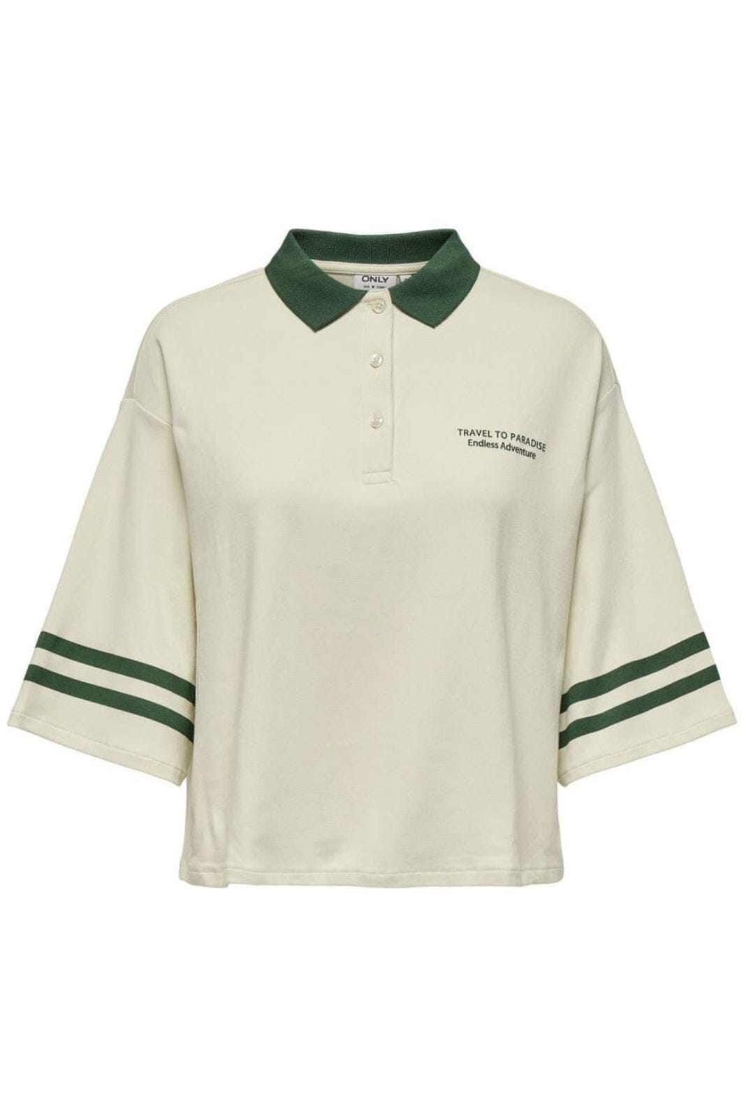 Only - Onlkelly S/S Oversized Polo - 4767380 Birch Pineneedle+Print California T-shirts