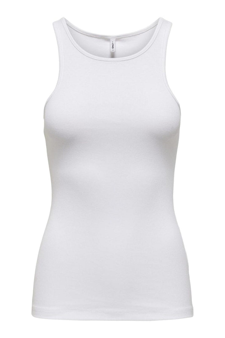 Only - Onlkenya Rib Tank Top - 3662138 White
