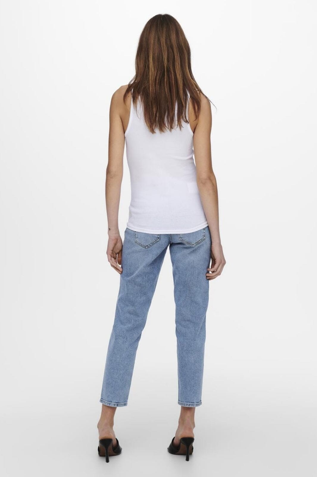 Only - Onlkenya Rib Tank Top - 3662138 White