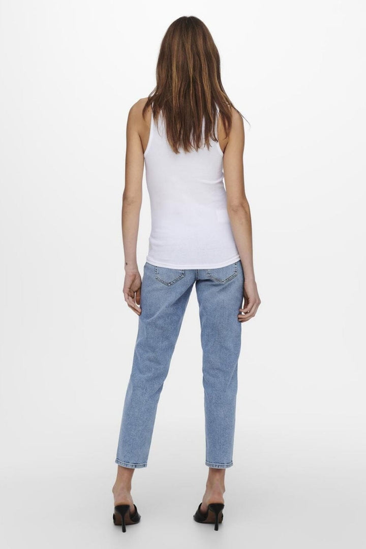 Only - Onlkenya Rib Tank Top - 3662138 White