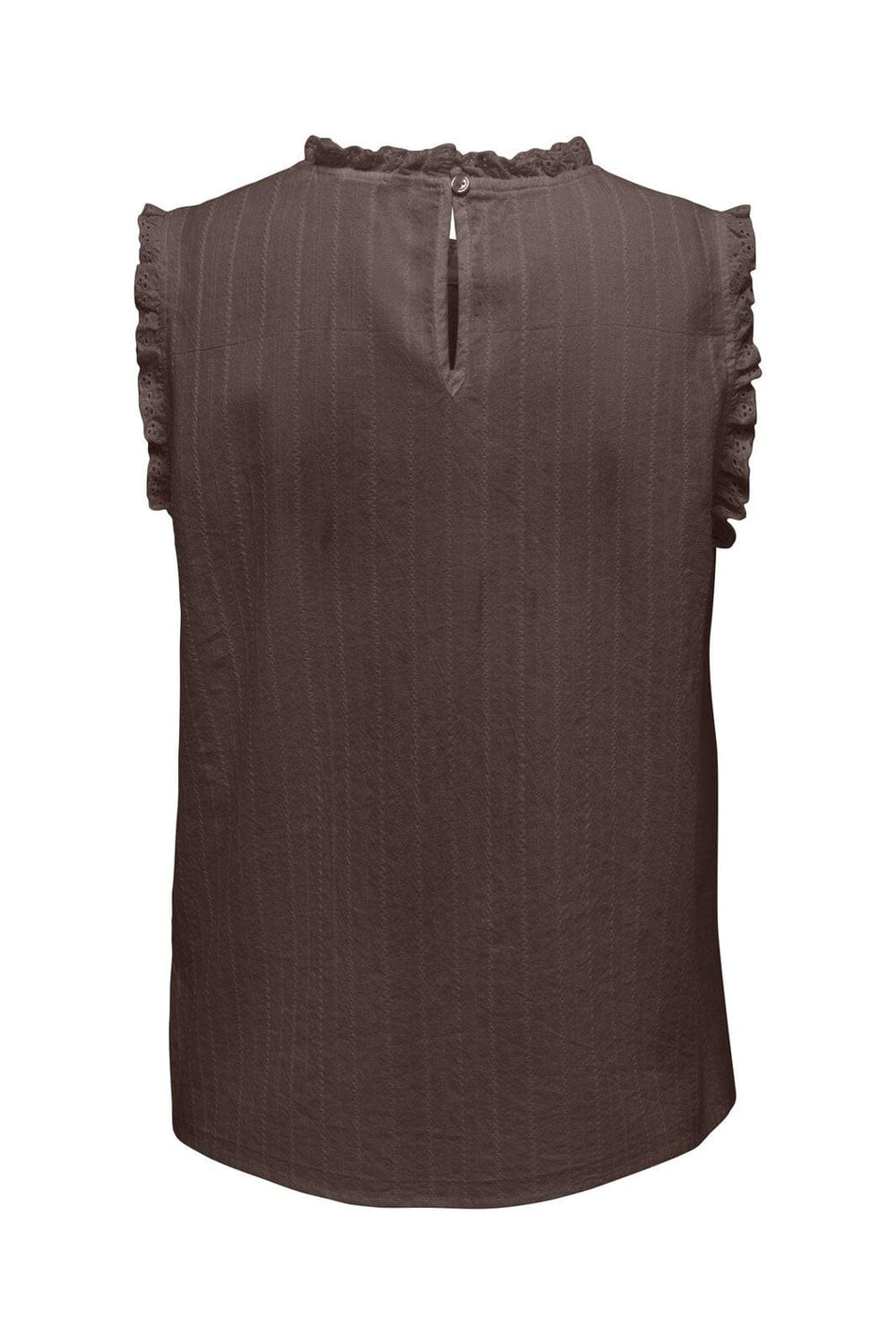 Only - Onlkieran S/L Emb Shirt - 4957772 Chocolate Martini
