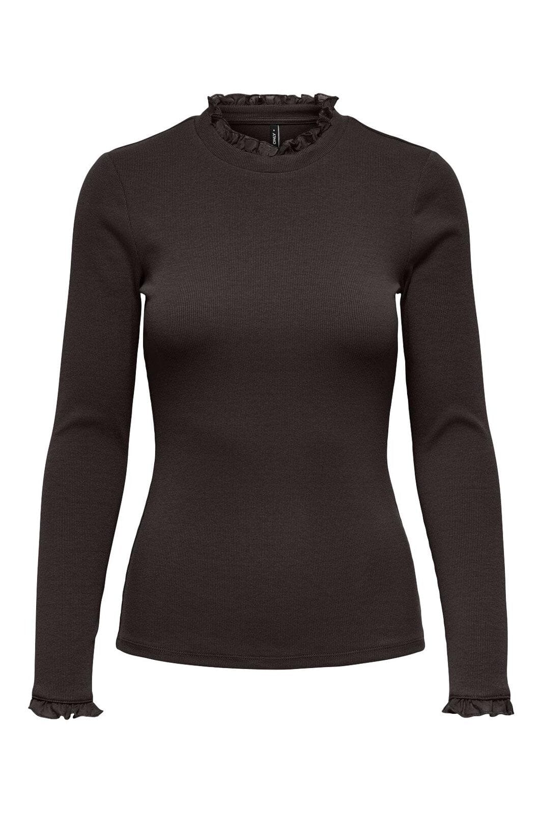 Only - Onlleslie L/S Lace Mix Top - 4892133 Chocolate Torte