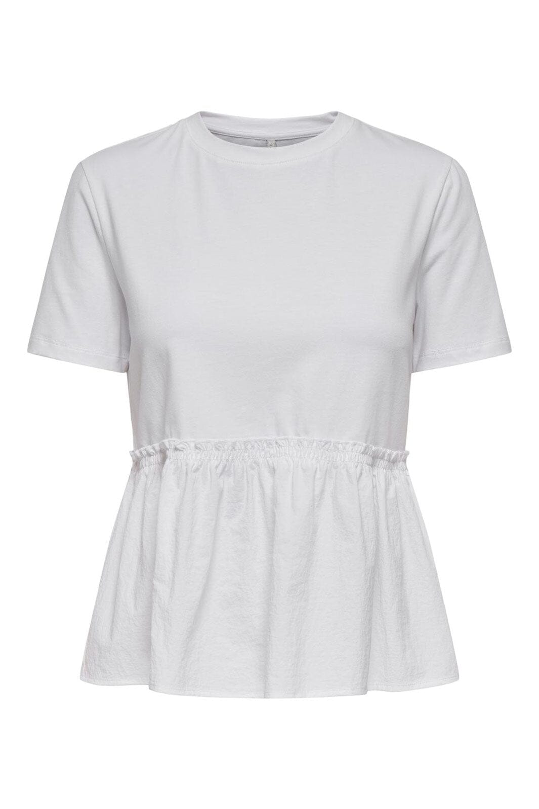 Only - Onllia S/S O-Neck Mix Top Box - 4772893 Bright White