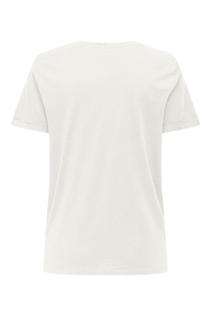 Only - Onllina Life S/S Bear O-Neck Box - 4895755 Cloud Dancer New York Teddy