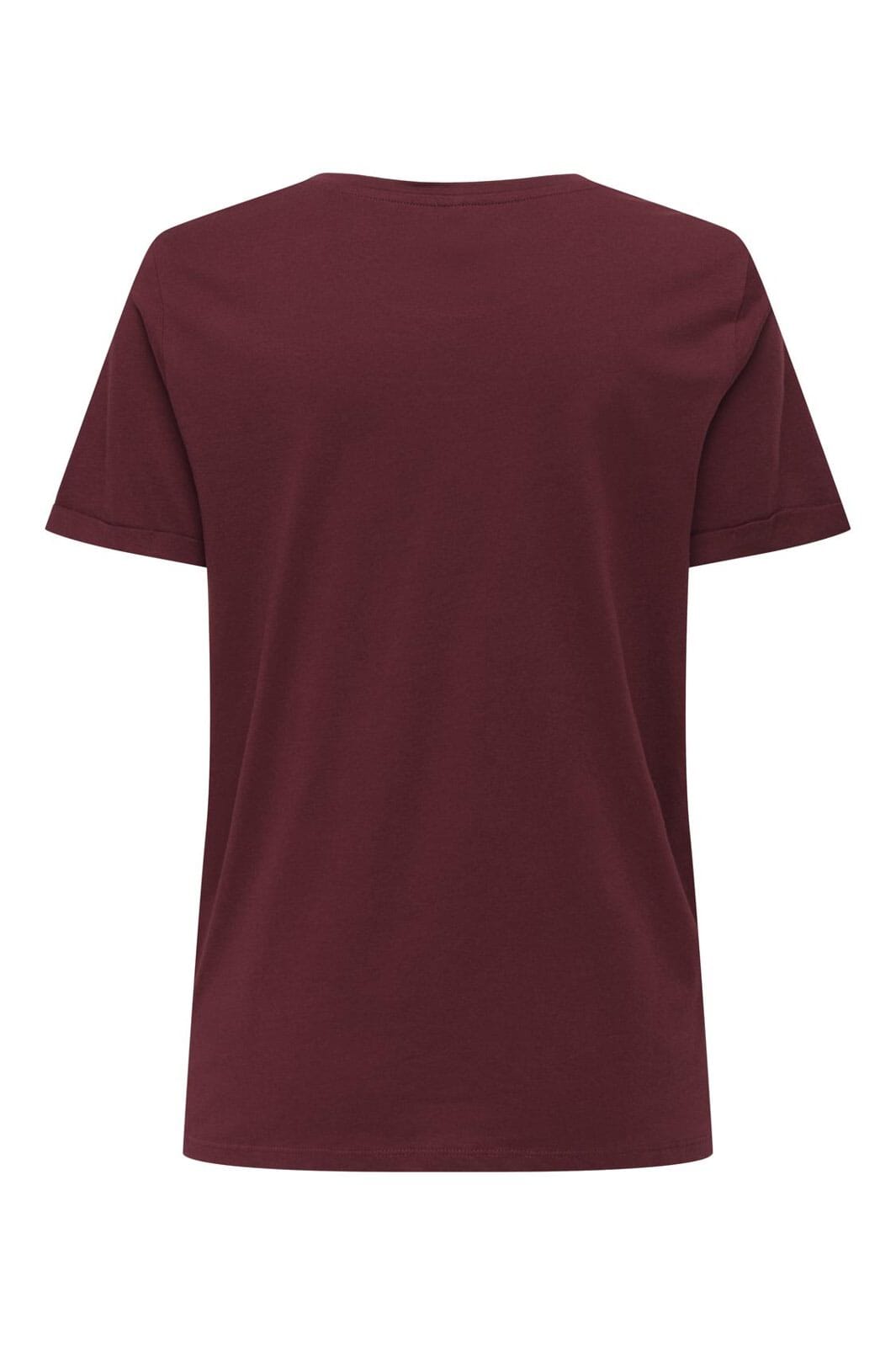 Only - Onllina Life S/S Bear O-Neck Box - 4895756 Cabernet New York Teddy