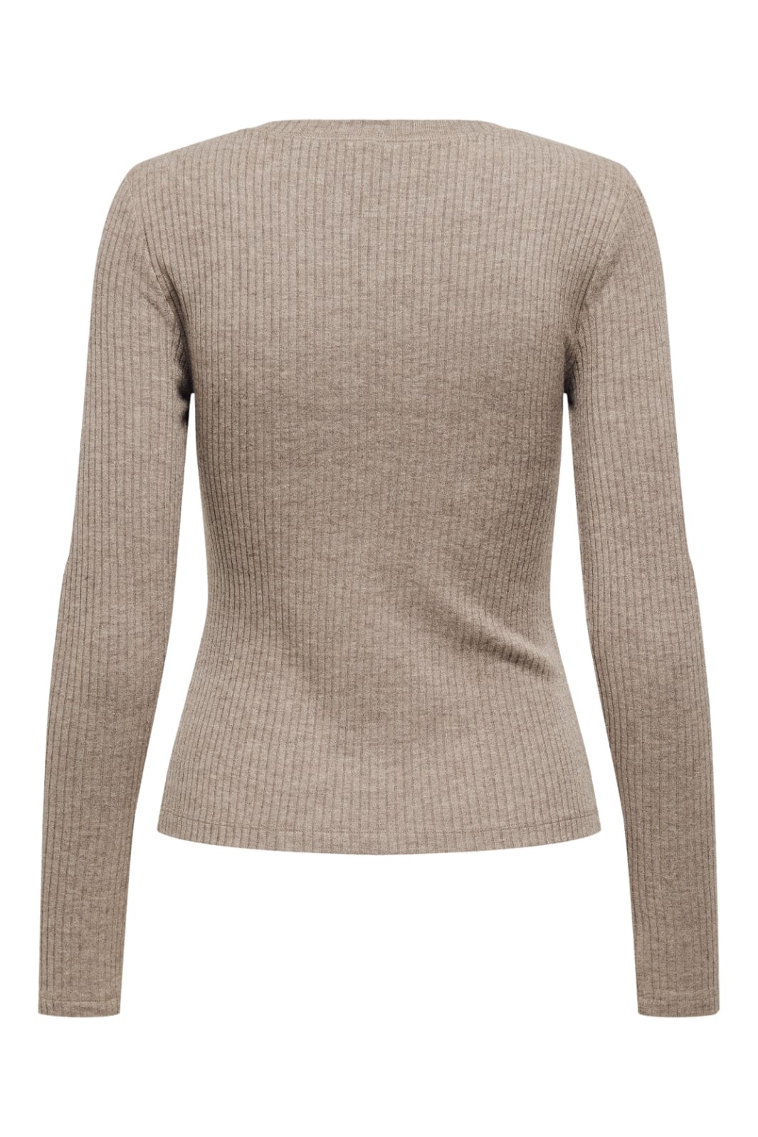 Only - Onllinea L/S O-Neck Button Top Cc - 4806160 Brown Lentil Melange