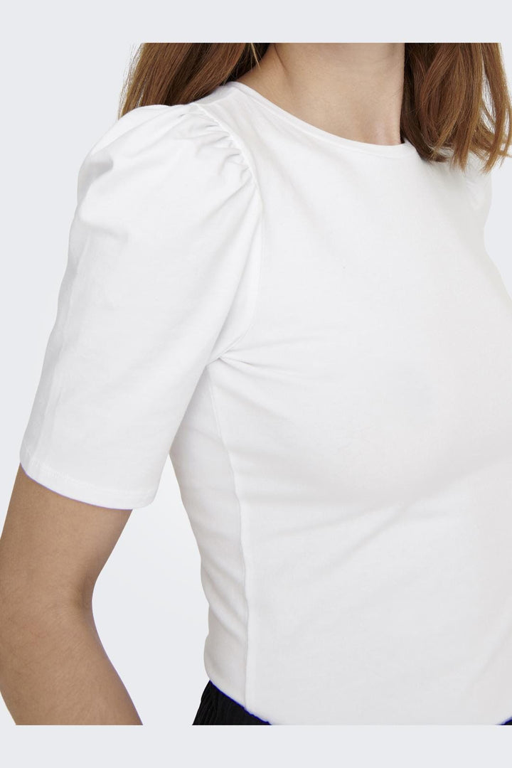 Only - Onllive Love 2/4 Pufftop - 4116728 White