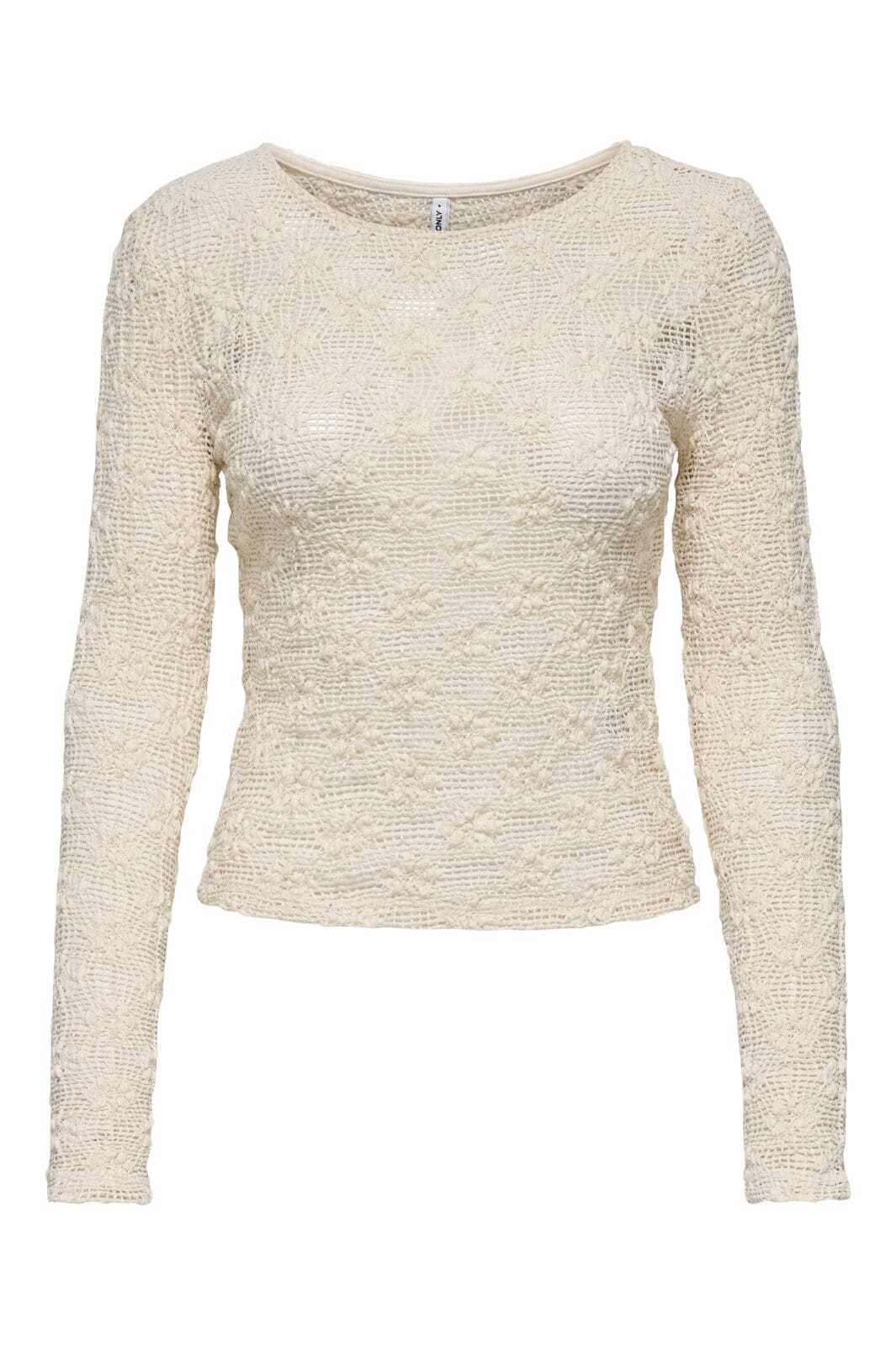 Only - Onllola L/S O-Neck Lace Top - 4841538 Birch