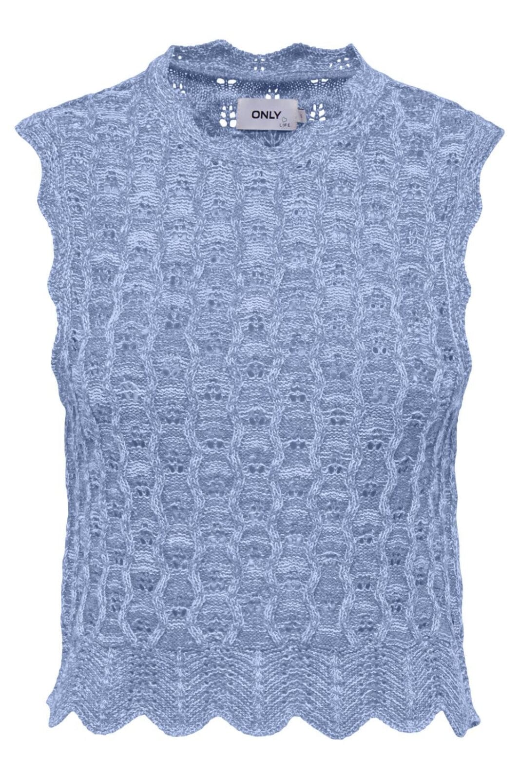 Only - Onlluna Life Sl O-Neck Tank Knt - 4464322 Light Blue Toppe