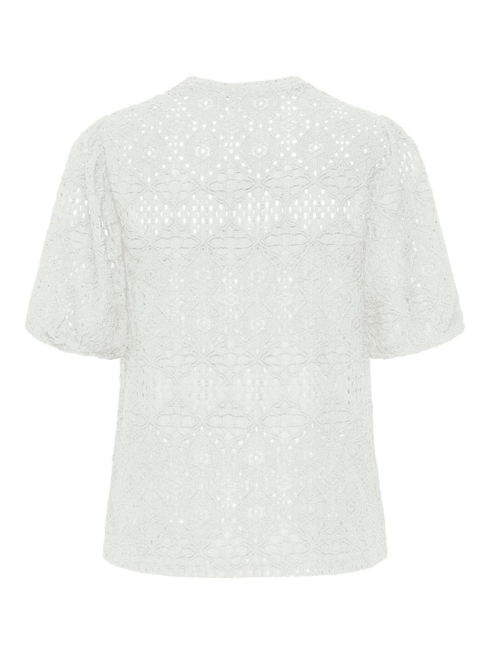 Only - Onlluz S/S Puff Sleeve Top - 4833290 Cloud Dancer