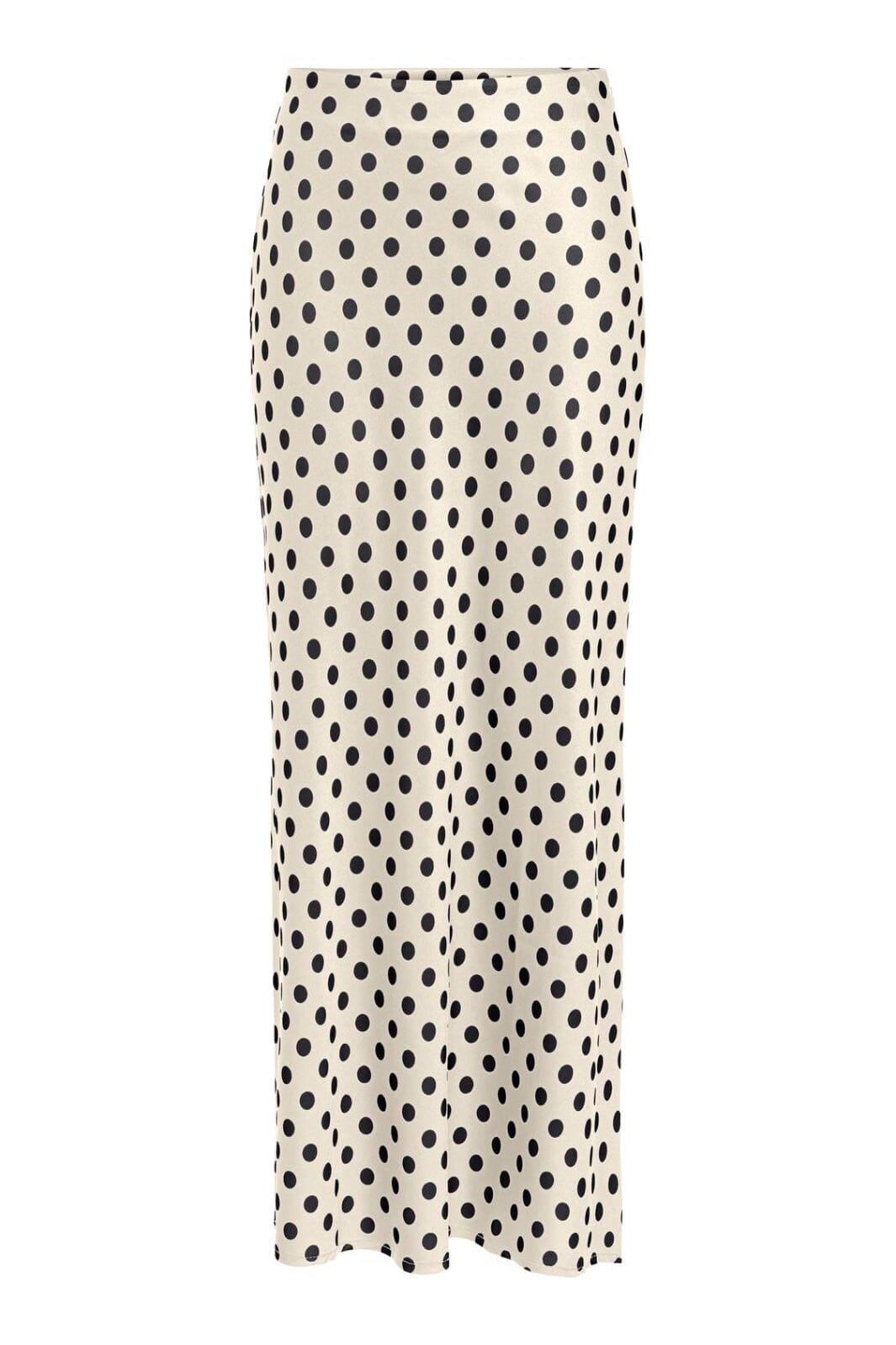 Only - Onllydia Long Satin Skirt - 4990824 Frosted Almond Black Dots Nederdele