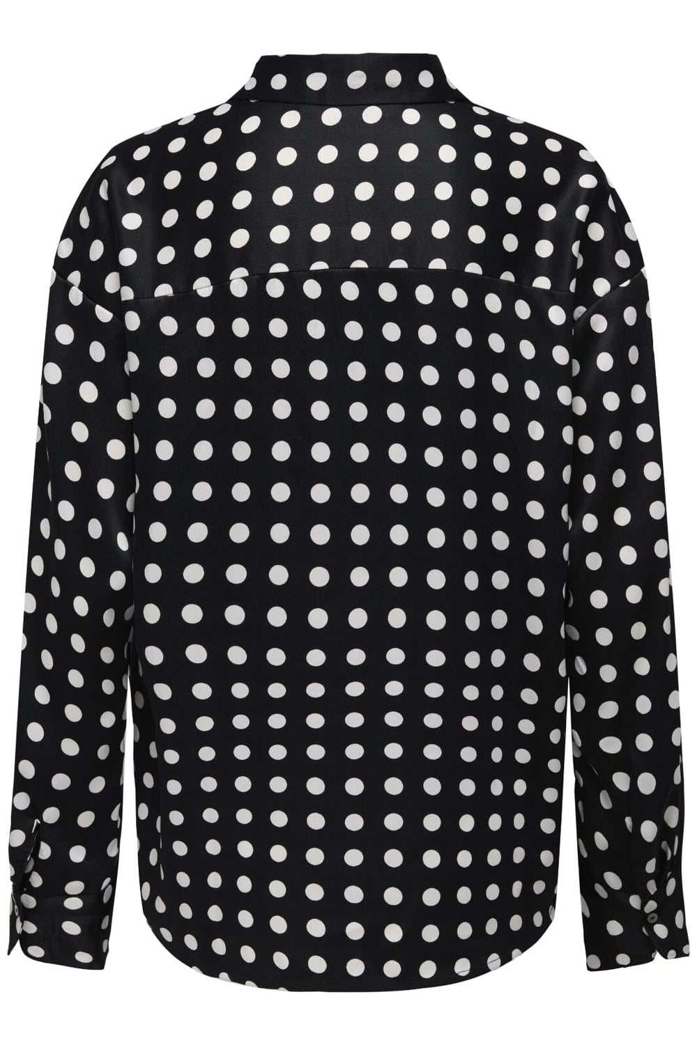 Only - Onllydia L/S Satin Shirt - 4990913 Black White Dots