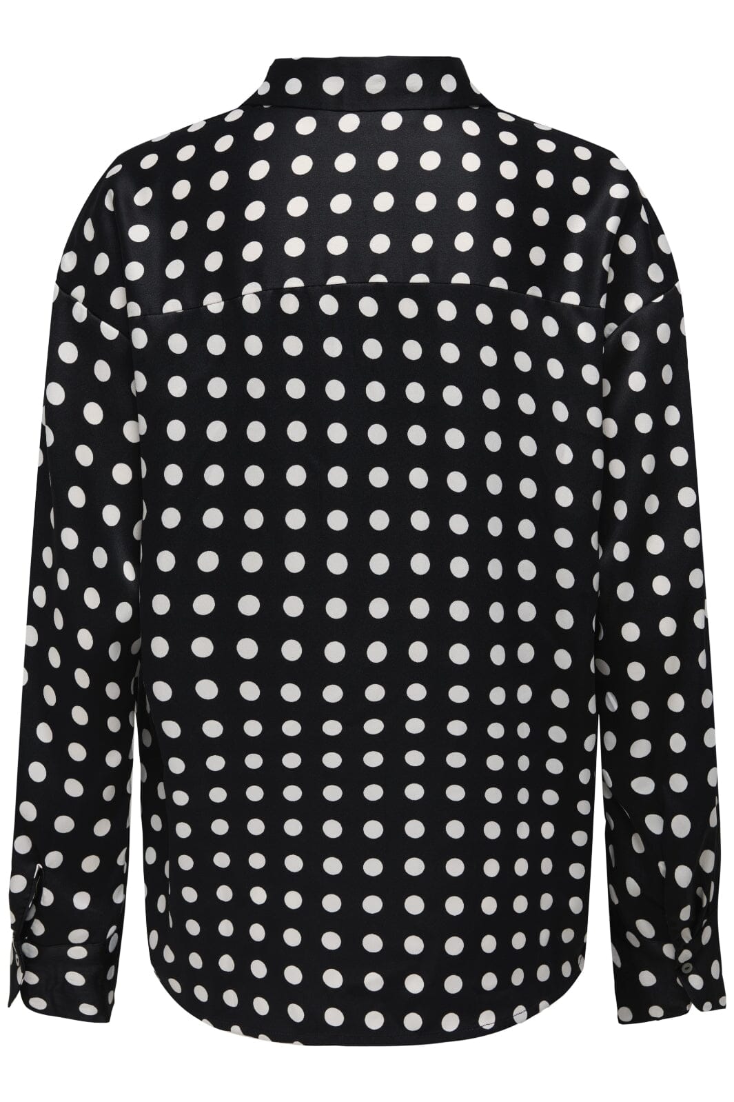 Only - Onllydia L/S Satin Shirt - 4990913 Black White Dots