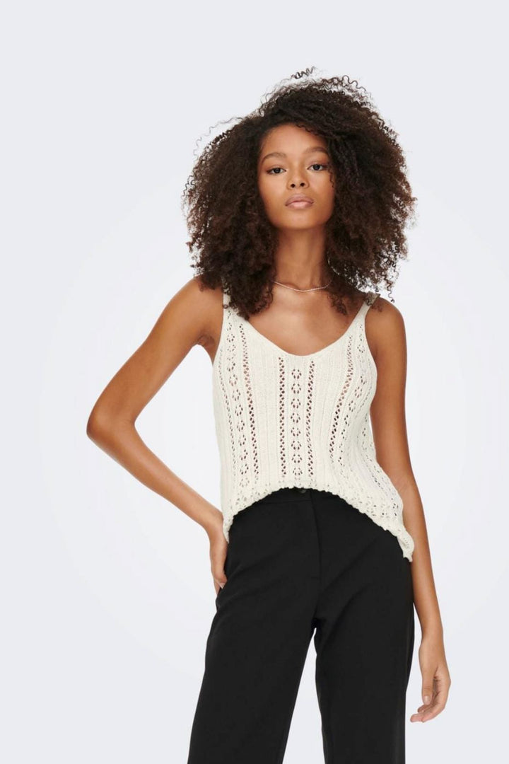 Only - Onllyzet Life S/L Top Knt - 4068608 Cloud Dancer