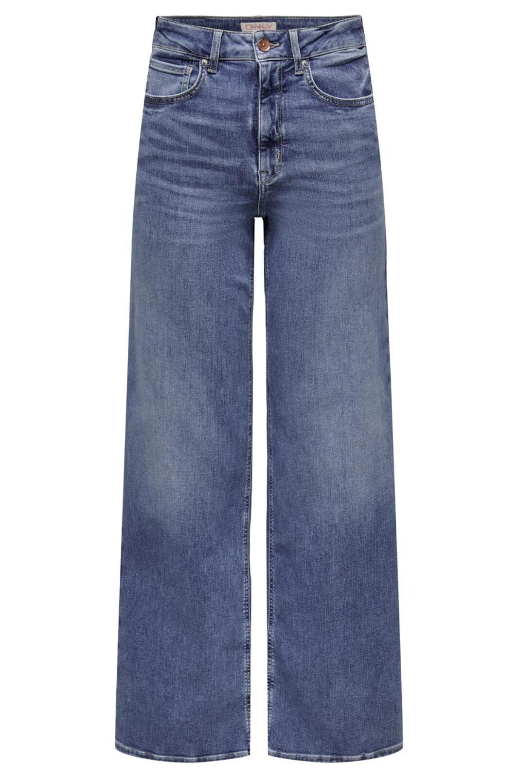 Only - Onlmadison Blush Wide Cro372 - 4117715 Medium Blue Denim Jeans
