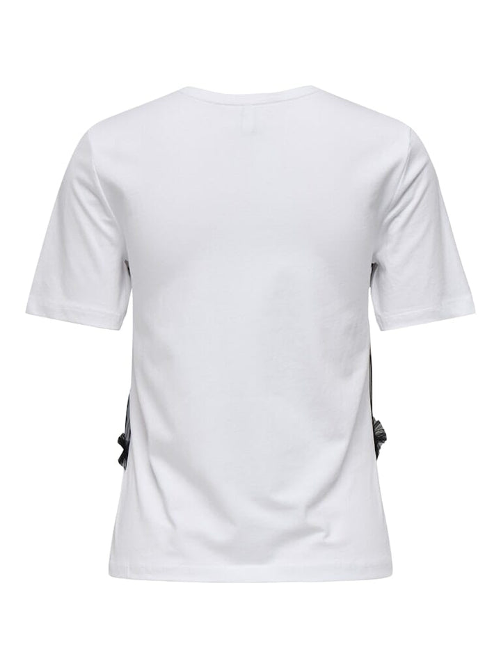 Only - Onlmalija Life S/S O-Neck Top Box - 4896205 Bright White Black Singlet + Print Magic Everyday T-shirts