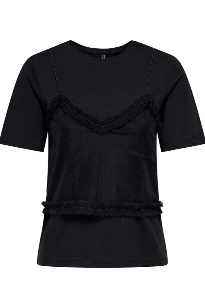 Only - Onlmalija Life S/S O-Neck Top Box - 4896206 Black Black Singlet T-shirts