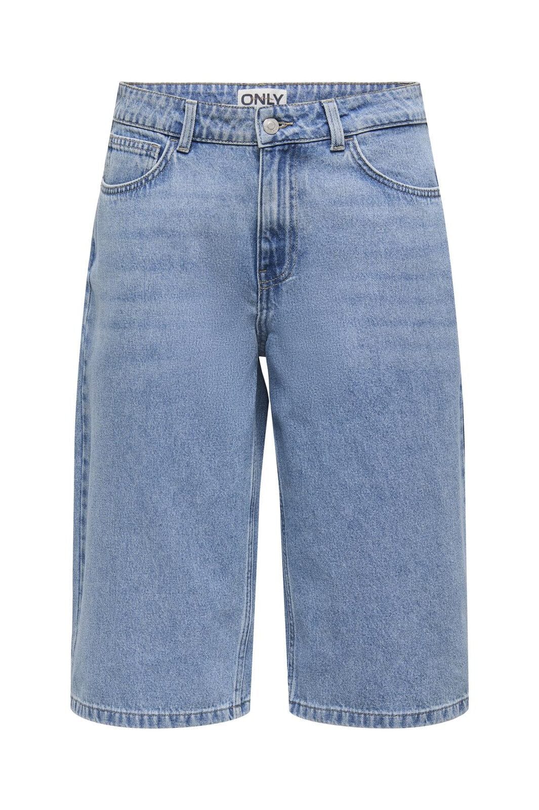 Only - Onlmaria Reg Long Shorts Moch - 4823012 Light Blue Denim