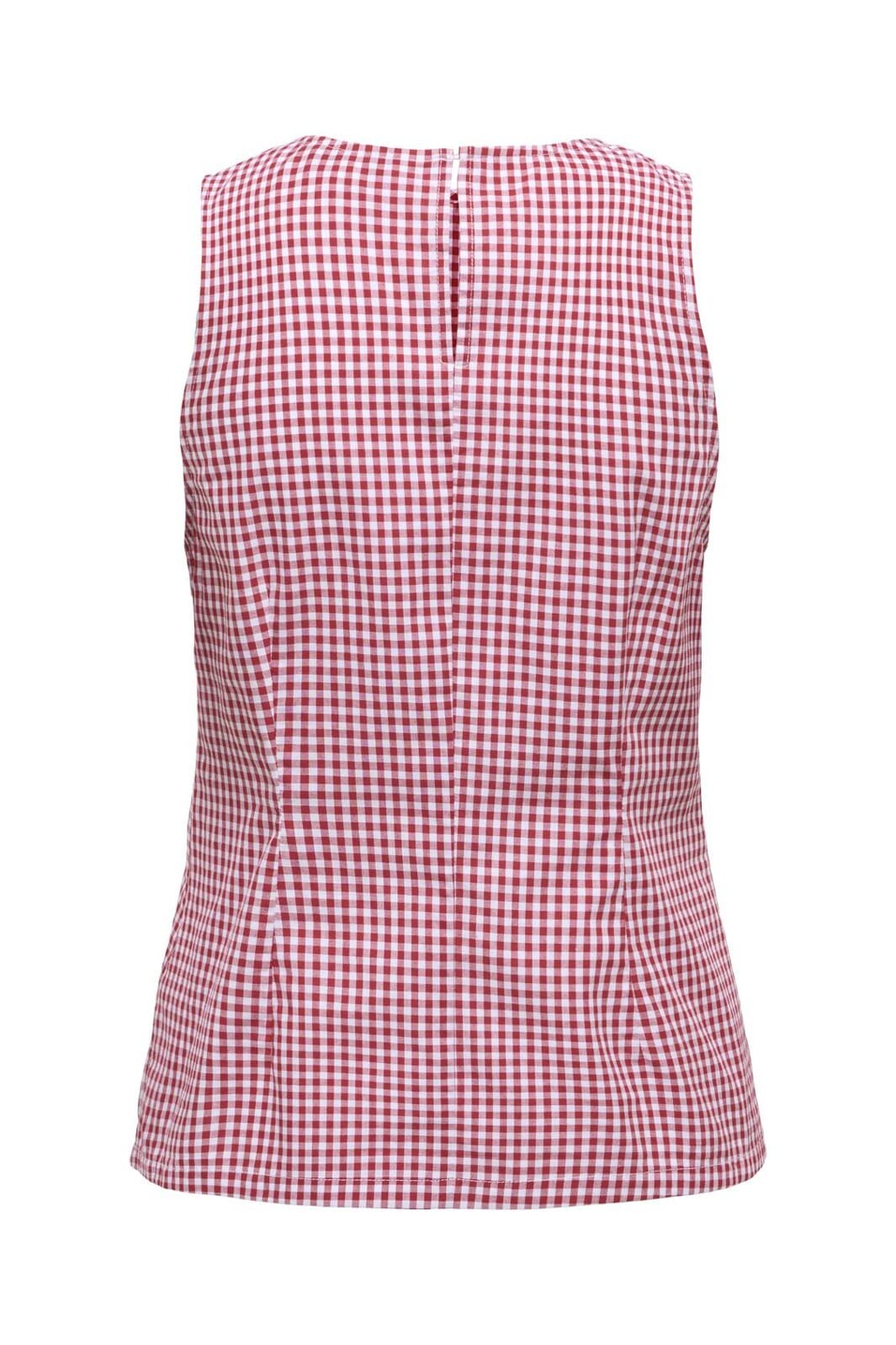 Only - Onlmaye Sl Check Top - 4955606 Salsa White