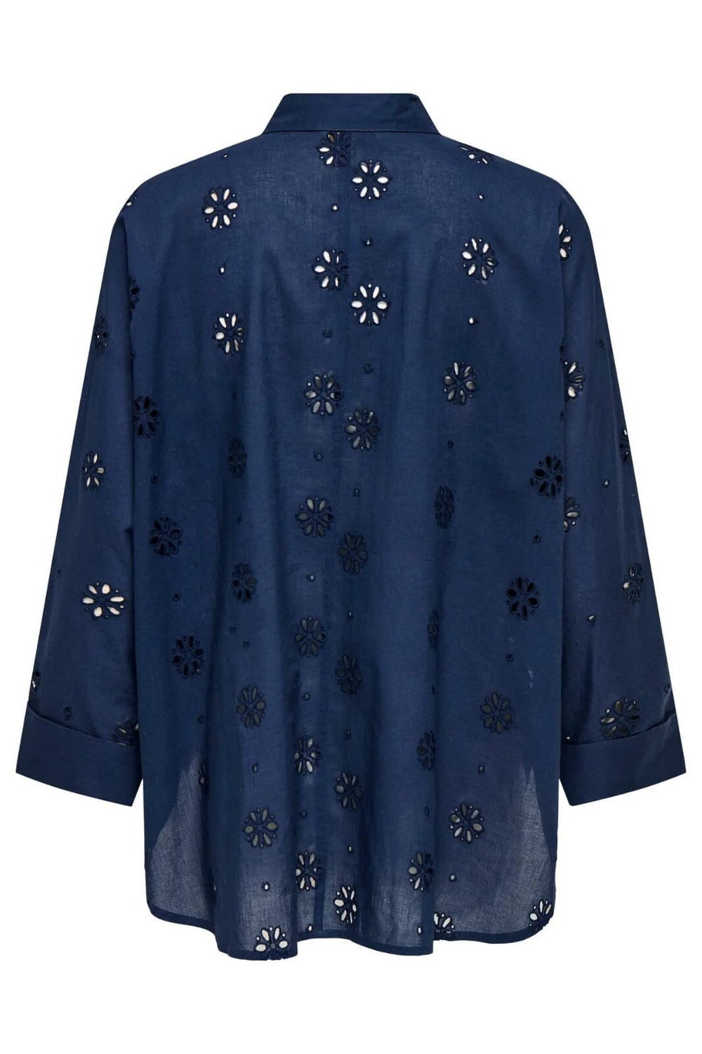 Only - Onlnew Lina Grace Ls Brod Angl Shirt - 4880066 Black Iris