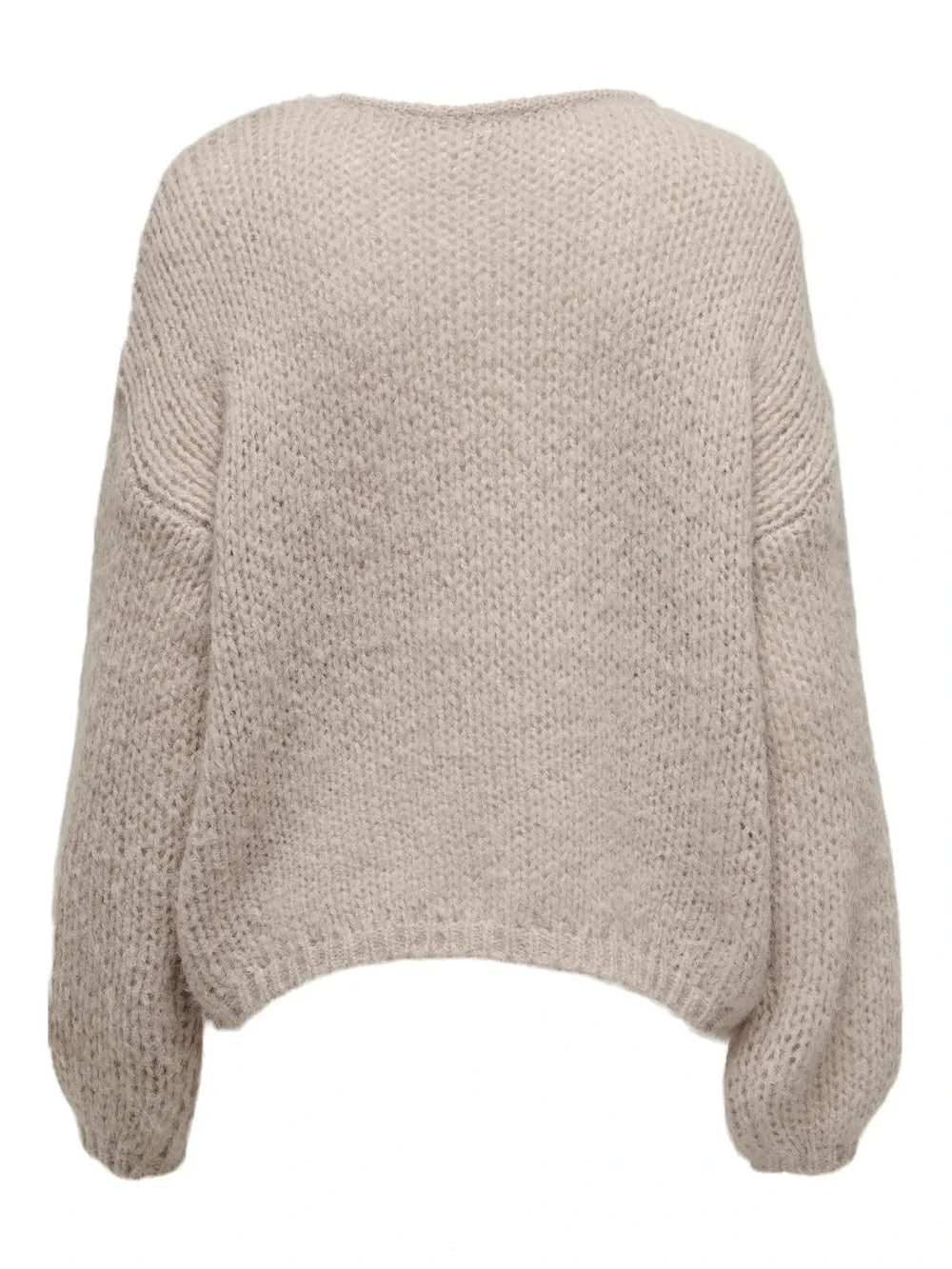 Only - Onlnordic Life Ls O-Neck Knt - 4339937 Humus Strikbluser