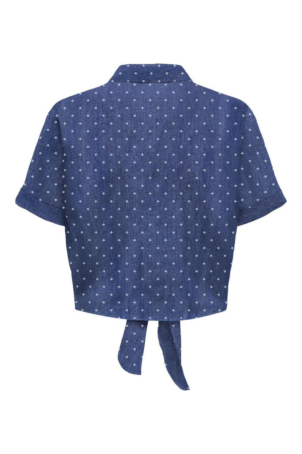 Only - Onlnova Azure S/S Knot Shirt - 4760331 Medium Blue Denim Lucky Charm