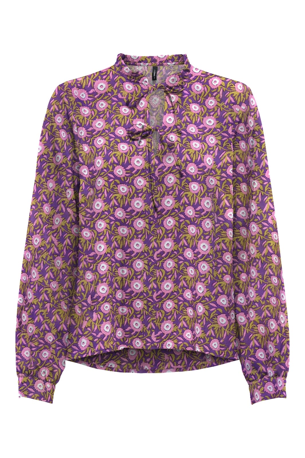 Only - Onlnova Life Vis L/S Monica Top - 4855006 Amaranth Purple 710 Sunset Bloom Toppe