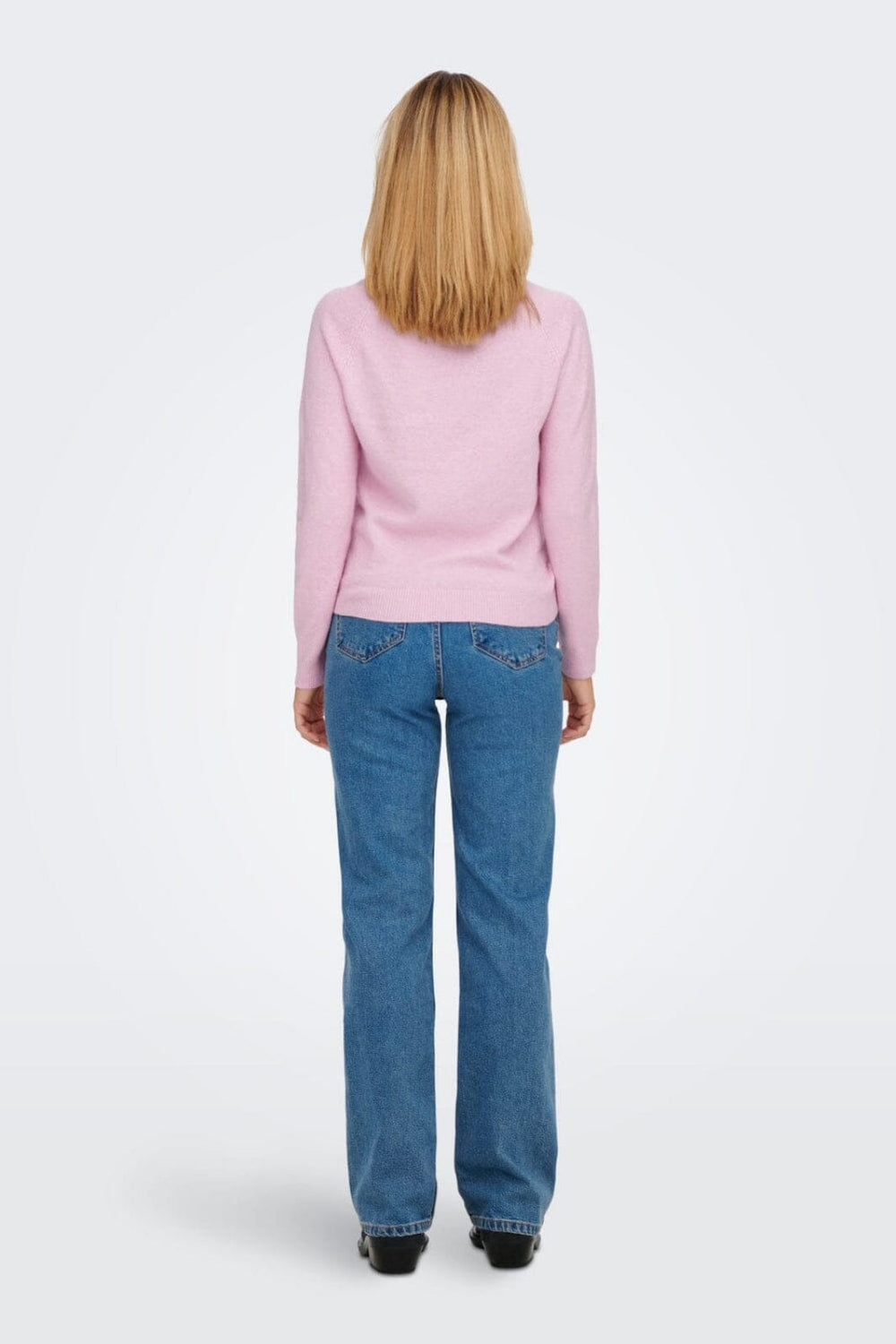 Only - Onlrica Life L/S Pullover Knt - 4043939 Pastel Lavender W. Melange Strikbluser