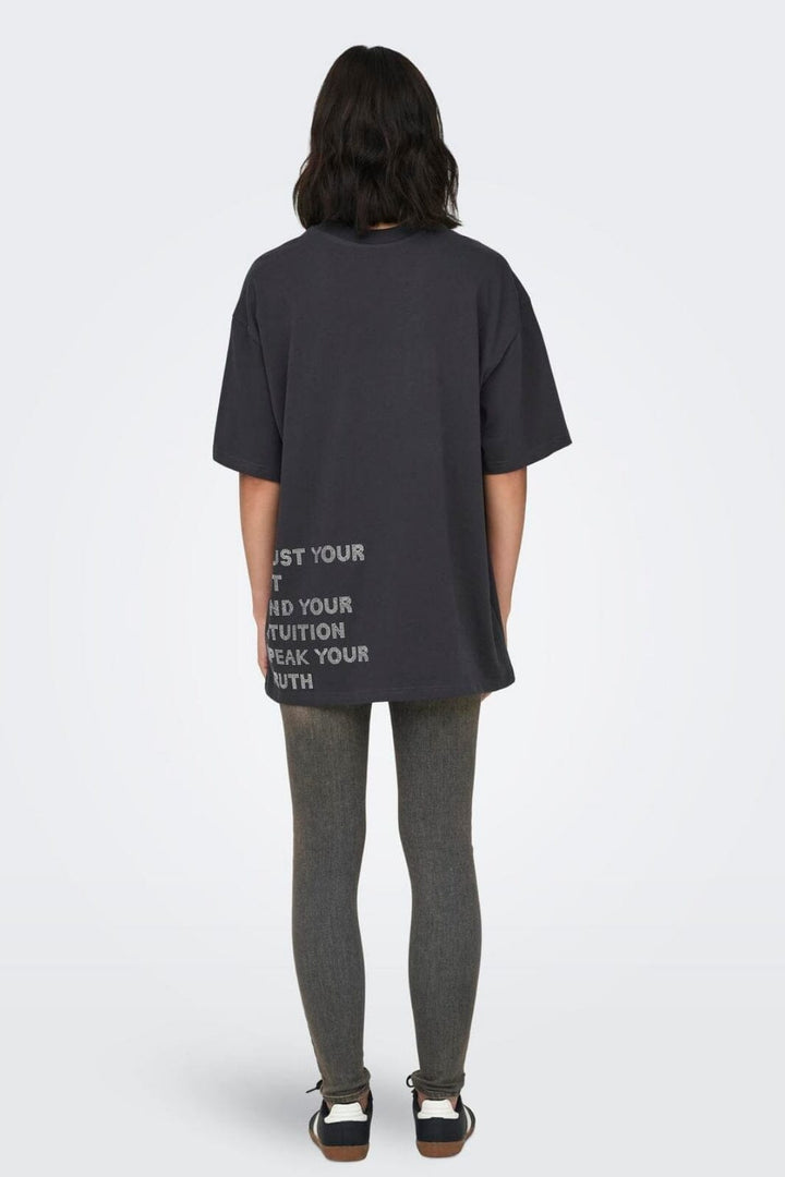 Only - Onlriri S/S Stones Top Box - 4563680 Phantom Trust T-shirts