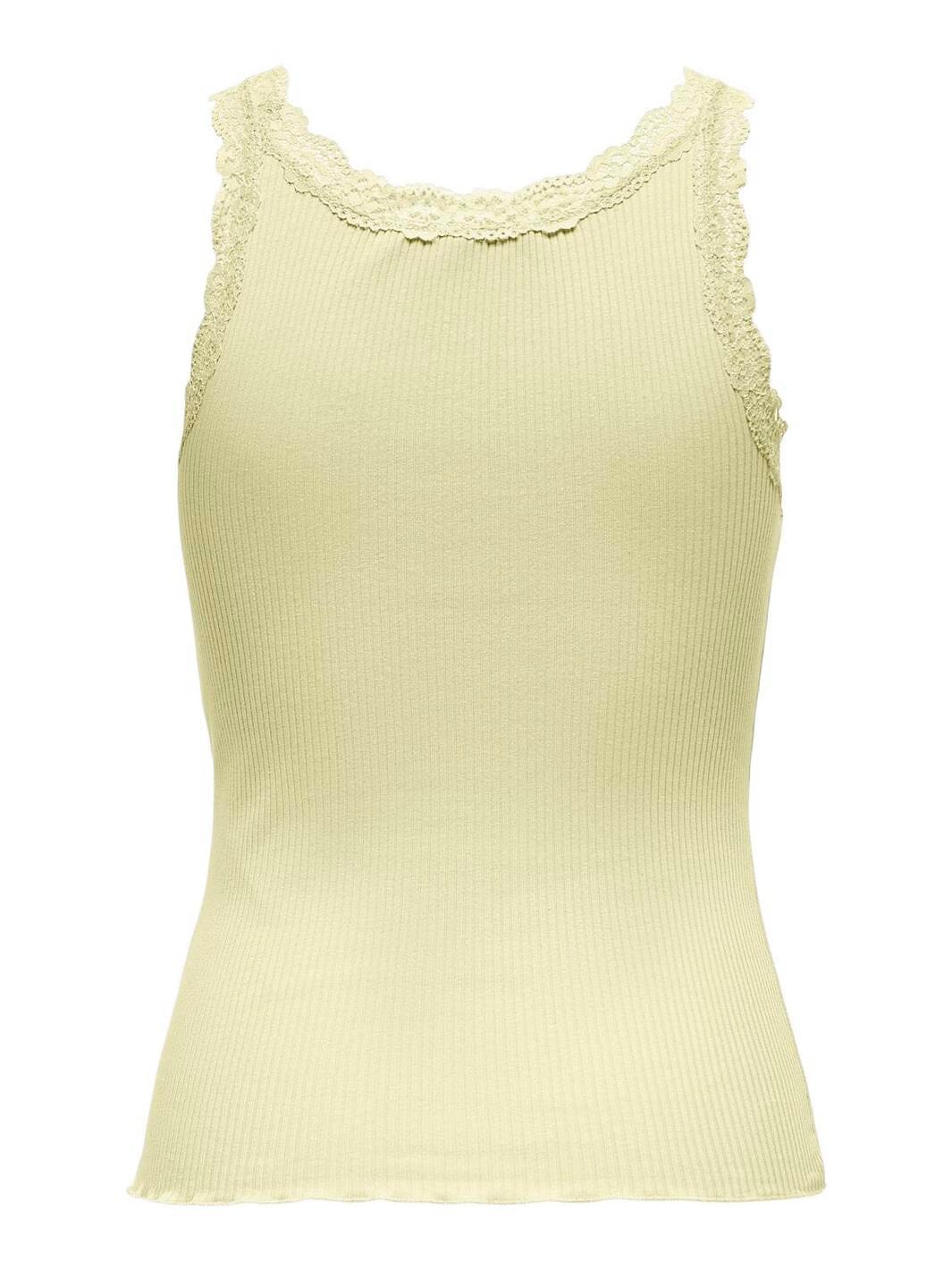 Only - Onlsara Sharai Lace Tank Top - 4944514 Double Cream