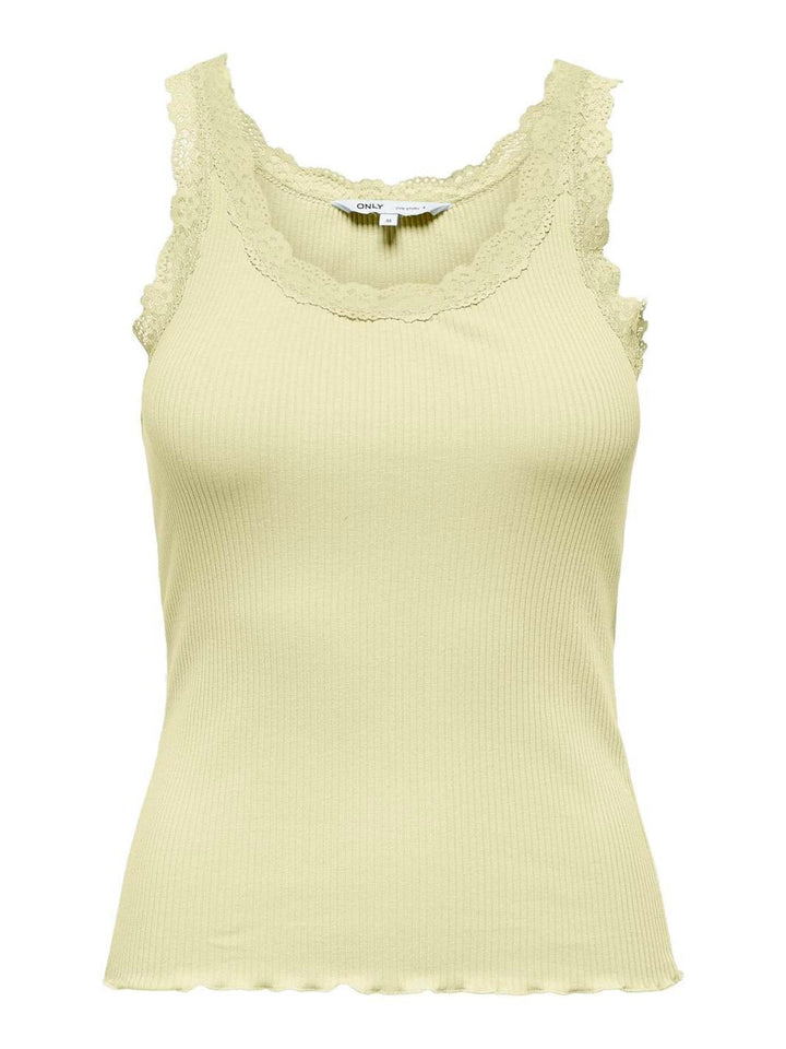 Only - Onlsara Sharai Lace Tank Top - 4944514 Double Cream