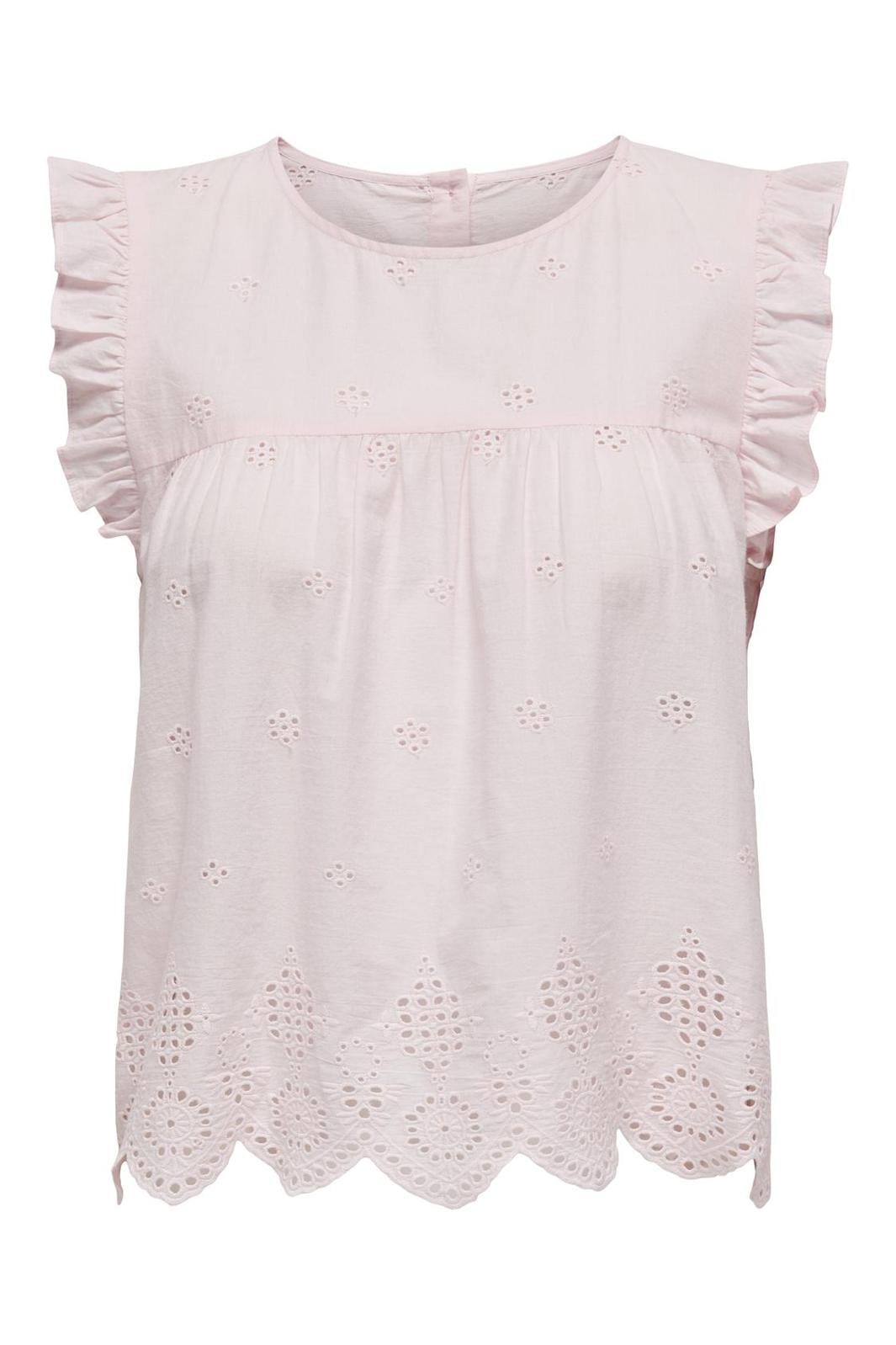 Only - Onlsilla Life S/L Frill Top 15213398 - 4678351 - Cradle Pink